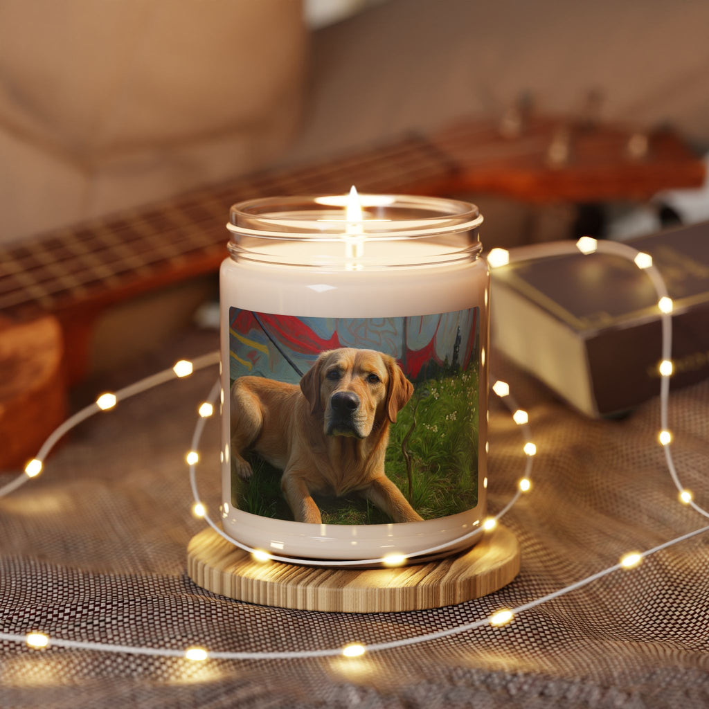 Soy Candle — Golden Retriever Photo Scented Candle (9oz)