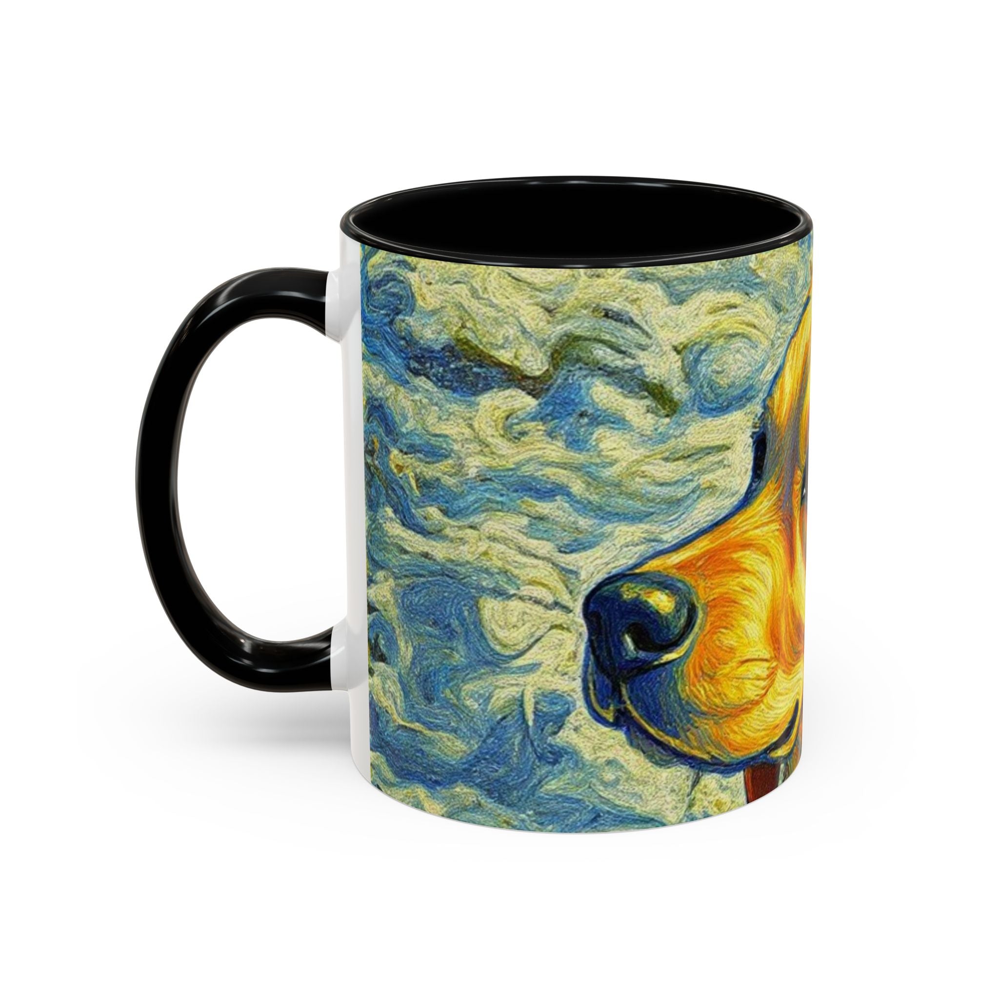 Golden Retriever Art Coffee Mug — Color Accent 11/15oz