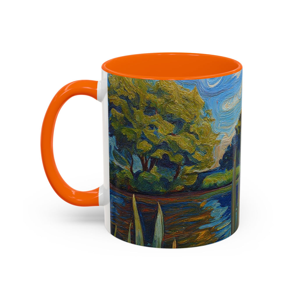 Scenic Lakeside Art Mug — Van Gogh‑Style Nature Coffee Cup (11/15oz)