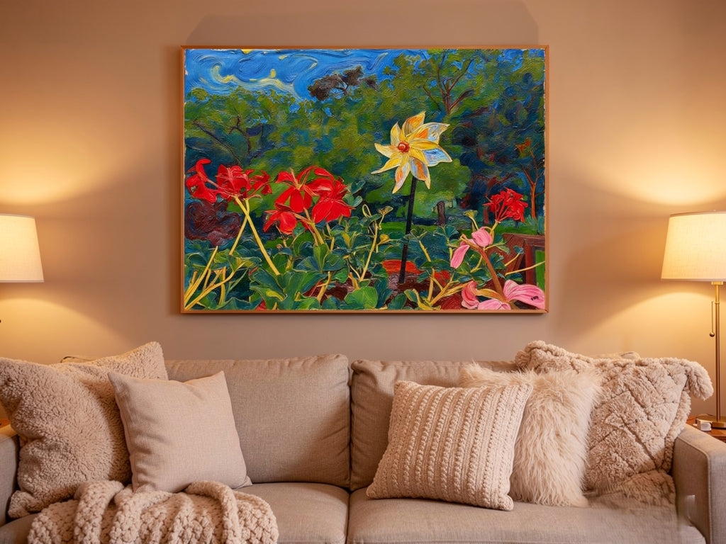 Flowers in the Wind – Toile imprimée fleurs de Bretagne