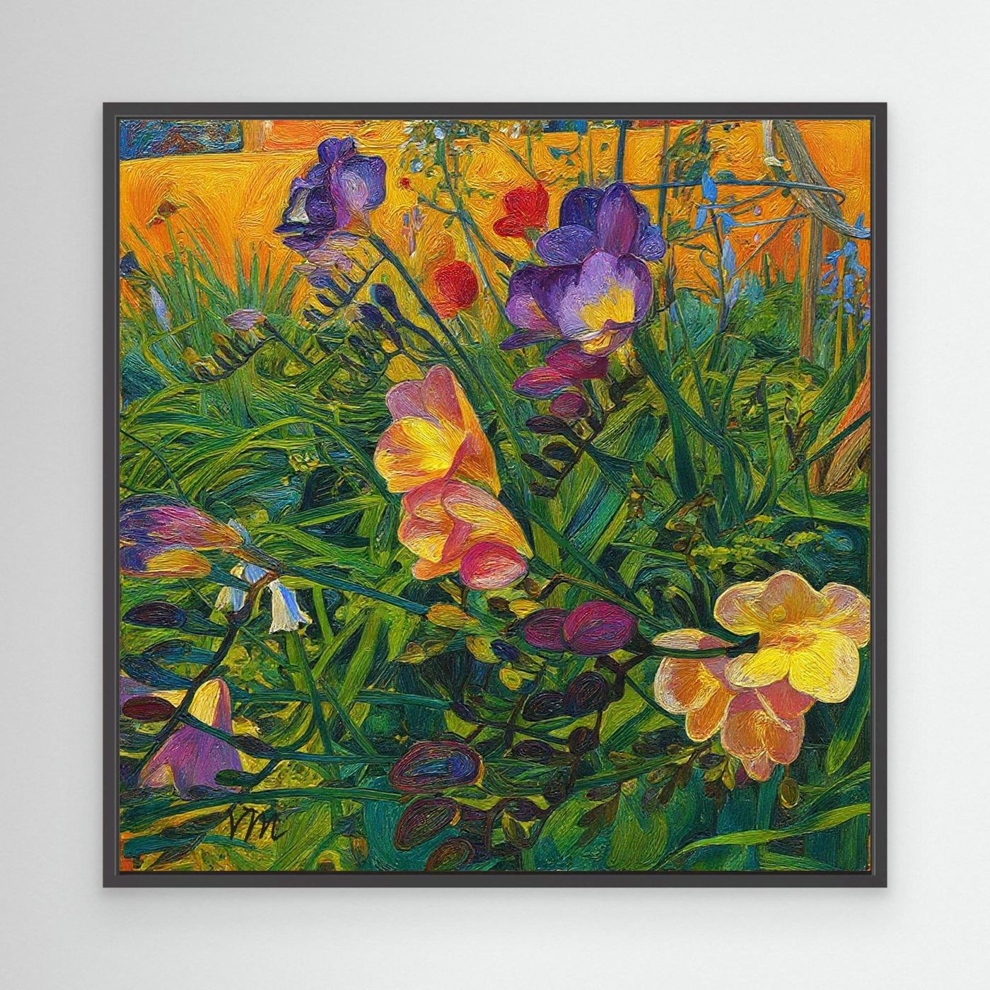 colorful freesias